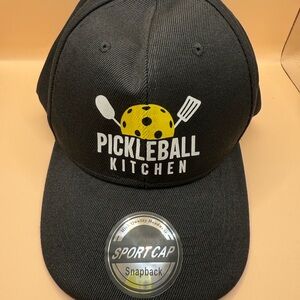 Unisex Adult Pickleball Kitchen Black Snapback Hat
